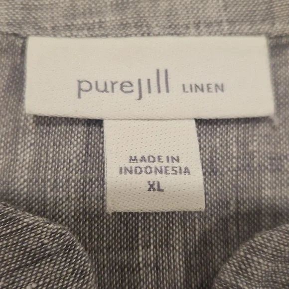 J Jill linen tunic top blue Grey Size XL - Picture 7 of 11